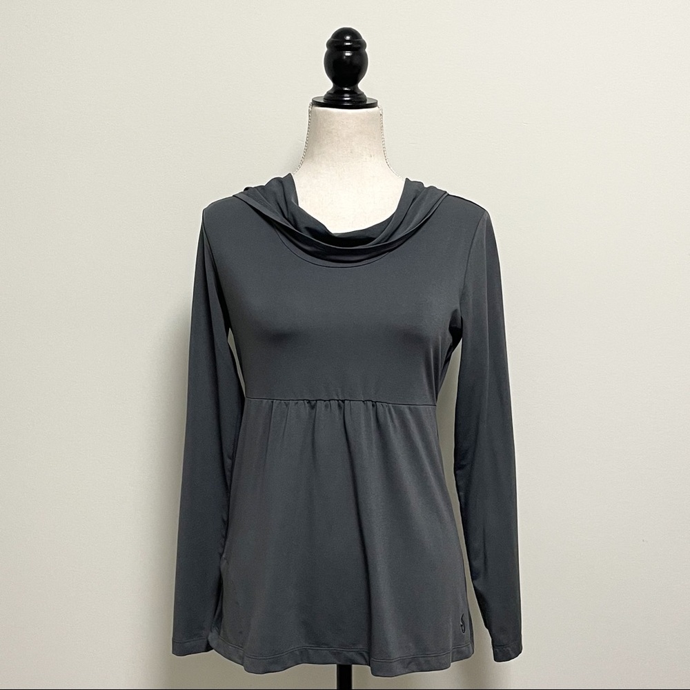 ISIS Cowl Neck Hooded Empire Waist Stretch Pocket
